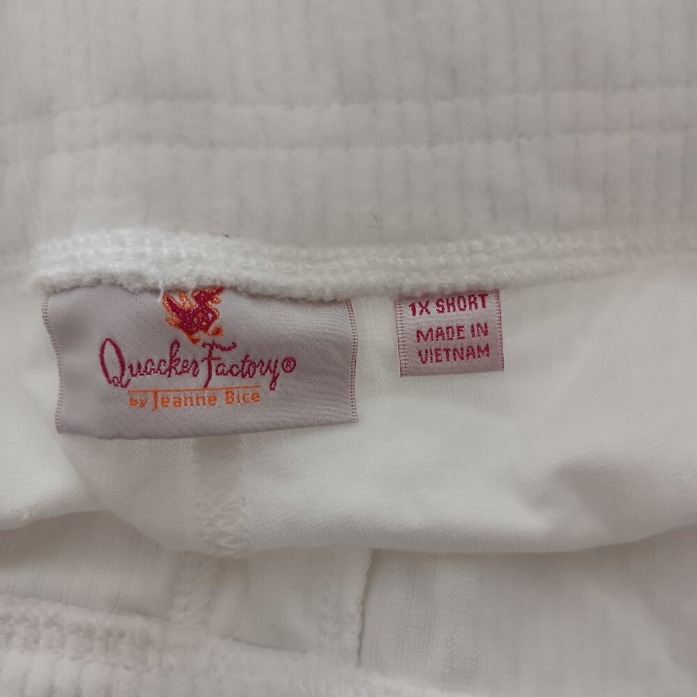 Quacker Factory Corduroy Short Flat Waistband Jeg… - image 2